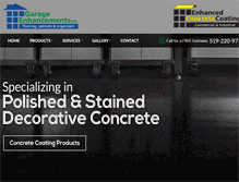 Tablet Screenshot of garageenhancements.ca